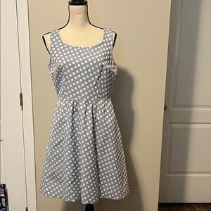 The Limited Blue and White Polka Dot Dress